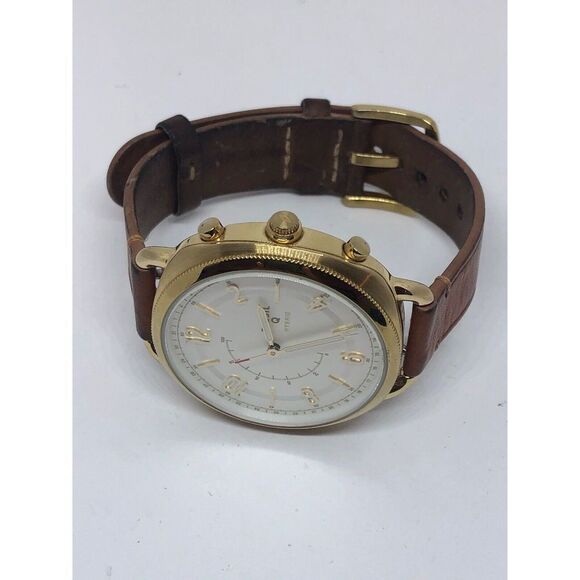 Fossil Q FTW1201 Womens Brown Leather Analog Silver Dial Hybrid Smartwatch CM268 - Picture 7 of 9